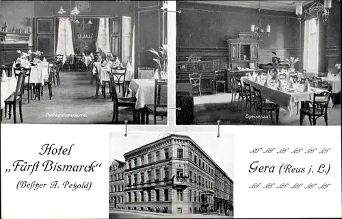 Ak Gera in Thüringen, Hotel Fürst Bismarck, Speisesaal