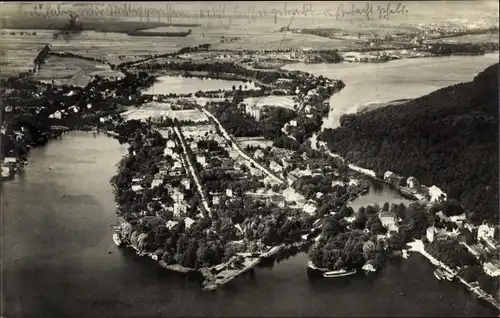 Ak Woltersdorf bei Berlin, Fliegeraufnahme