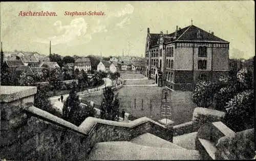 Ak Aschersleben im Salzlandkreis, Stephani-Schule
