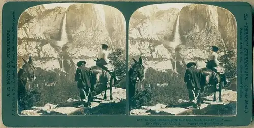 Stereo Foto Kalifornien USA, Yosemite National Park, Wasserfall