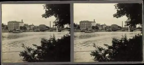 Stereo Foto Suresnes Hauts de Seine, Flusspartie, Fabrik