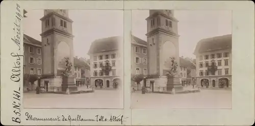 Stereo Foto Altdorf Kt. Uri Schweiz, Telldenkmal
