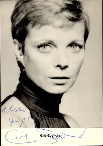 Ak Schauspielerin Grit Boettcher, Portrait, Autogramm