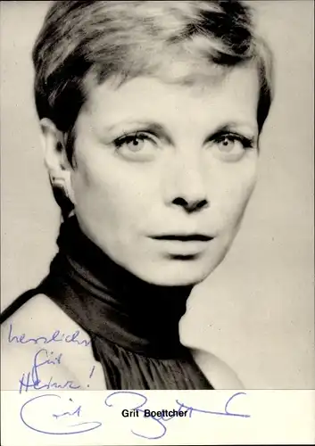 Ak Schauspielerin Grit Boettcher, Portrait, Autogramm