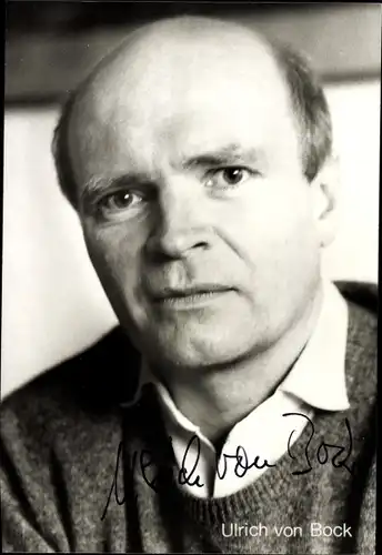 Ak Schauspieler Ulrich von Bock, Portrait, Autogramm