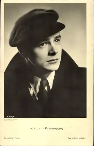 Ak Schauspieler Joachim Brennecke, Portrait mit Mütze, Foto Binz, Film Foto Verlag A 3626/1