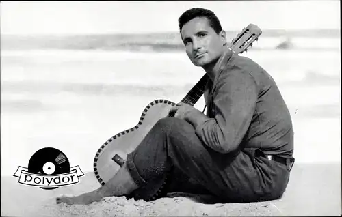 Ak Freddy Quinn, Schlagersänger und Schauspieler, Polydor Schallplatten, Gitarre