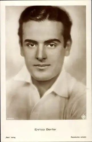 Ak Schauspieler Enrico Benfer, Portrait