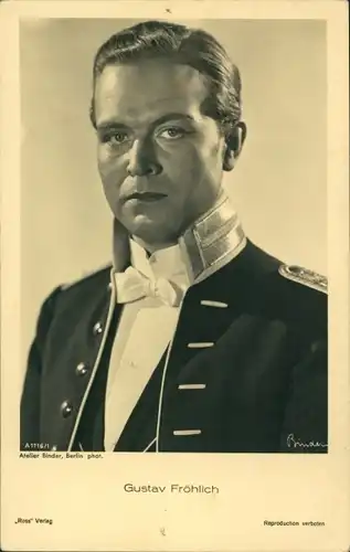 Ak Schauspieler Gustav Fröhlich, Portrait