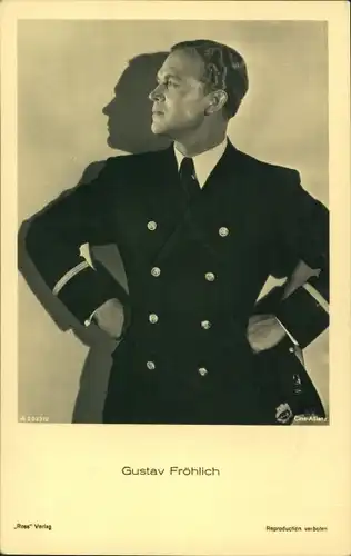 Ak Schauspieler Gustav Fröhlich, Ross Verlag 2023/2, Portrait, Uniform