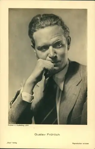 Ak Schauspieler Gustav Fröhlich, Portrait, Ross