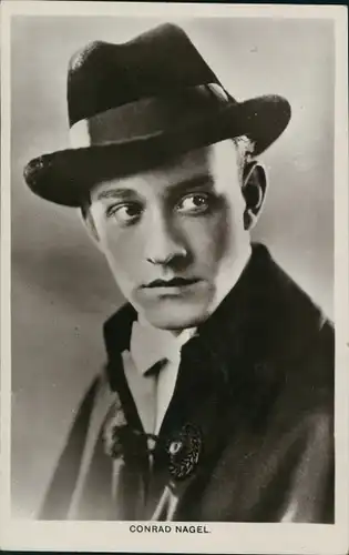 Ak Schauspieler Conrad Nagel, Portrait, Hut