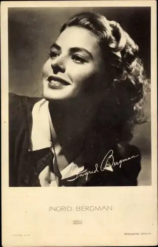 Ak Schauspielerin Ingrid Bergman, Portrait