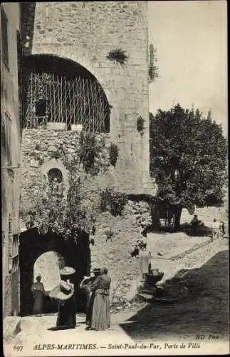 Ak Saint Paul du Var Alpes Maritimes, Stadttor
