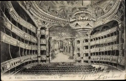 Ak Paris IX Opéra, Oper, Innenansicht