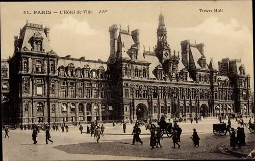 Ak Paris I Louvre, Rathaus