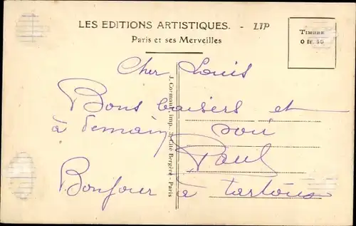 Ak Paris I Louvre, Rathaus