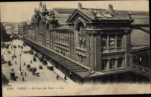 Ak Paris X Gare du Nord, Bahnhof