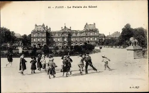 Ak Paris I Louvre, Le Palais du Senat, Kinder