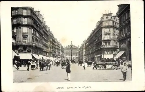 Ak Paris IX Opéra, Avenue de l'Opera