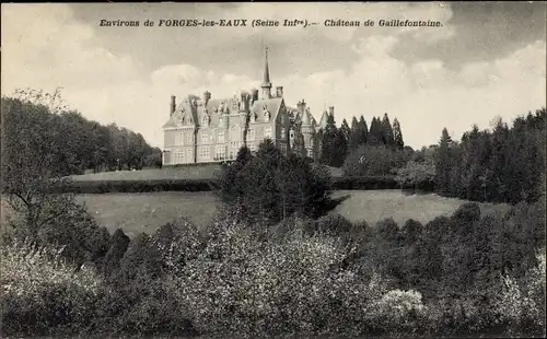Ak Gaillefontaine Seine Maritime, Schloss