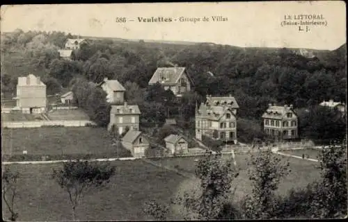 Ak Veulettes sur Mer Seine Maritime, Villen