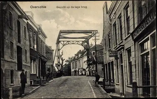 Ak Overschie Rotterdam Südholland, Blick auf die niedrige Brücke