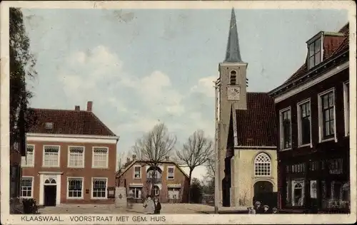 Ak Klaaswaal Südholland, Voorstraat, Rathaus