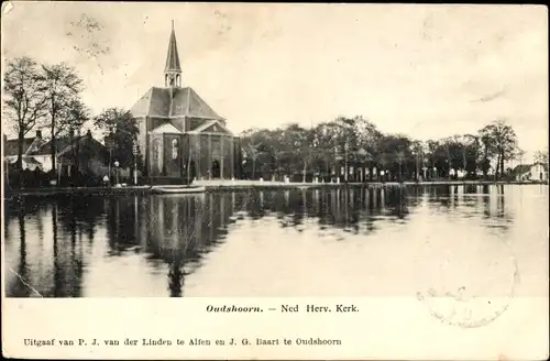 Ak Oudshoorn Südholland Niederlande, Ned. Herv. Kerk