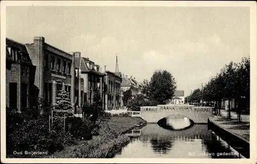 Ak Oud Beijerland Südholland, Teilansicht, Brücke