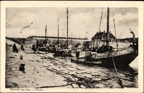 Ak Katwijk aan Zee Südholland Niederlande, Sluizen