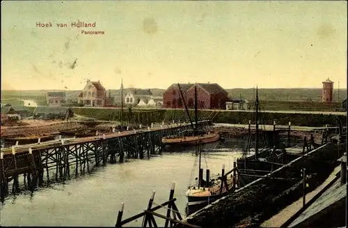 Ak Hoek van Holland Rotterdam Südholland Niederlande, Panorama