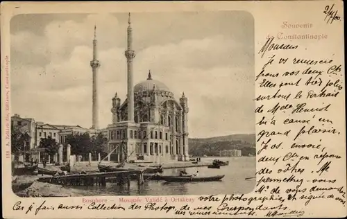 Ak Konstantinopel Istanbul Türkiye, Bosporus, Valide-Moschee in Ortakeuy