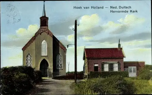 Ak Hoek van Holland Rotterdam Südholland Niederlande, Ned. Duitsch Hervormde Kerk