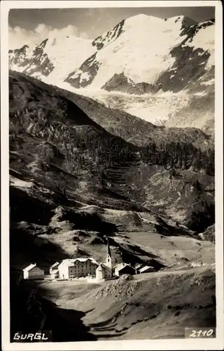 Ak Gurgl Tirol, Kirche, Häuser, Berge