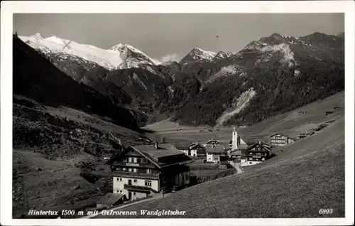 Ak Bad Hintertux Tirol, Panorama mit Gefrorenen Wandgletscher