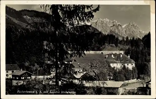 Ak Fieberbrunn in Tirol, Teilansicht, Loferer Steinberge