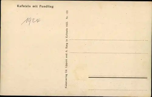 Ak Kufstein in Tirol, Panorama, Pendling