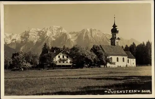 Ak Judenstein Rinn in Tirol, Ort und Bettelwurf, Kirche