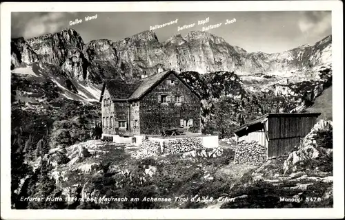 Ak Maurasch am Achensee Tirol, Erfurter Hütte