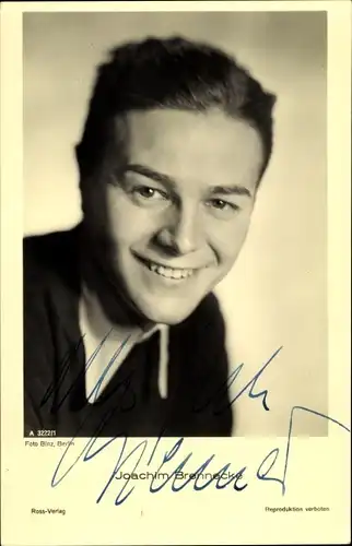 Ak Schauspieler Joachim Brenecke, Portrait, Autogramm