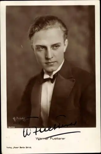 Ak Schauspieler Werner Fuetterer, Portrait, Autogramm