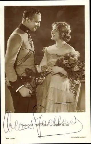 Ak Schauspieler Werner Fuetterer, Schauspielerin Lilian Ellis, Filmszene, Autogramm W. F.