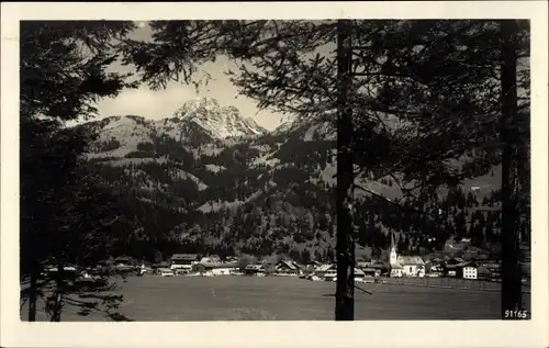 Ak Bayrischzell im Mangfallgebirge Oberbayern, Gesamtansicht, Wendelstein