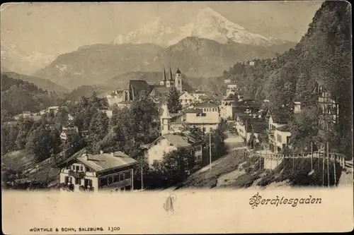 Ak Berchtesgaden in Oberbayern, Ortsansicht