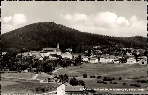 Ak Bischofsmais in Niederbayern, Ortsansicht, Teufelstisch