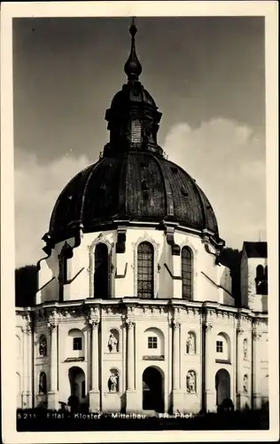 Foto Ak Ettal Oberbayern, Kloster, Benediktinerabtei, Mittelbau