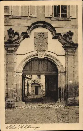 Ak Ellwangen an der Jagst Württemberg, Schloss Ob Ellwangen