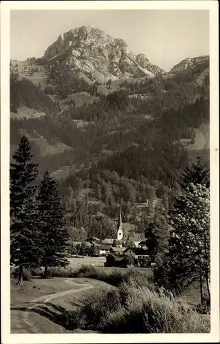 Ak Bayrischzell im Mangfallgebirge Oberbayern, Kirche, Wendelstein