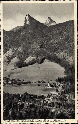 Ak Kreuth am Tegernsee Oberbayern, Panorama, Leonhard, Rossstein, Buchstein